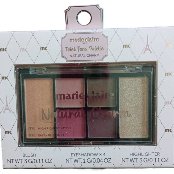 Marie Claire Paris Total Face Palette Natural Charm New Sealed - Picture 2 of 2